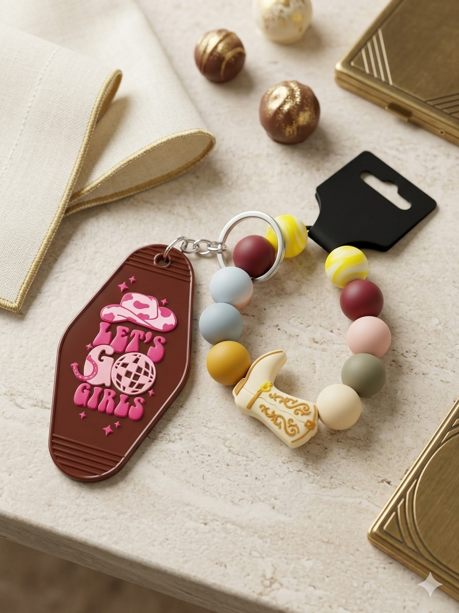 Cow Girl Boots Key Chain