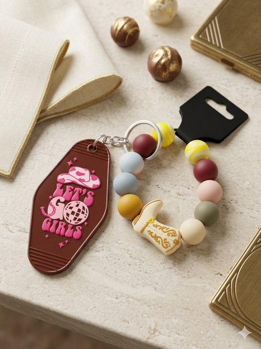 Cow Girl Boots Key Chain
